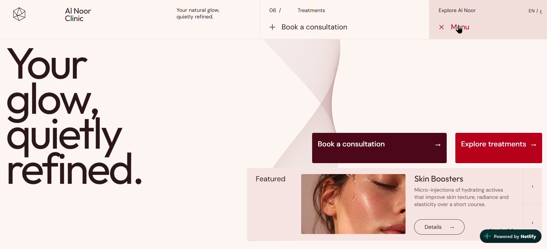 Al Noor Clinic website