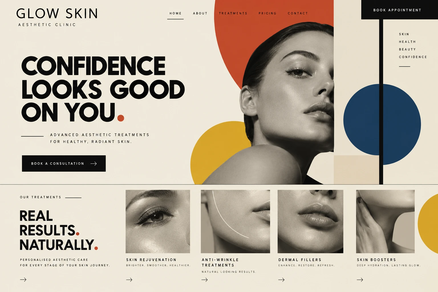 Glow Skin website